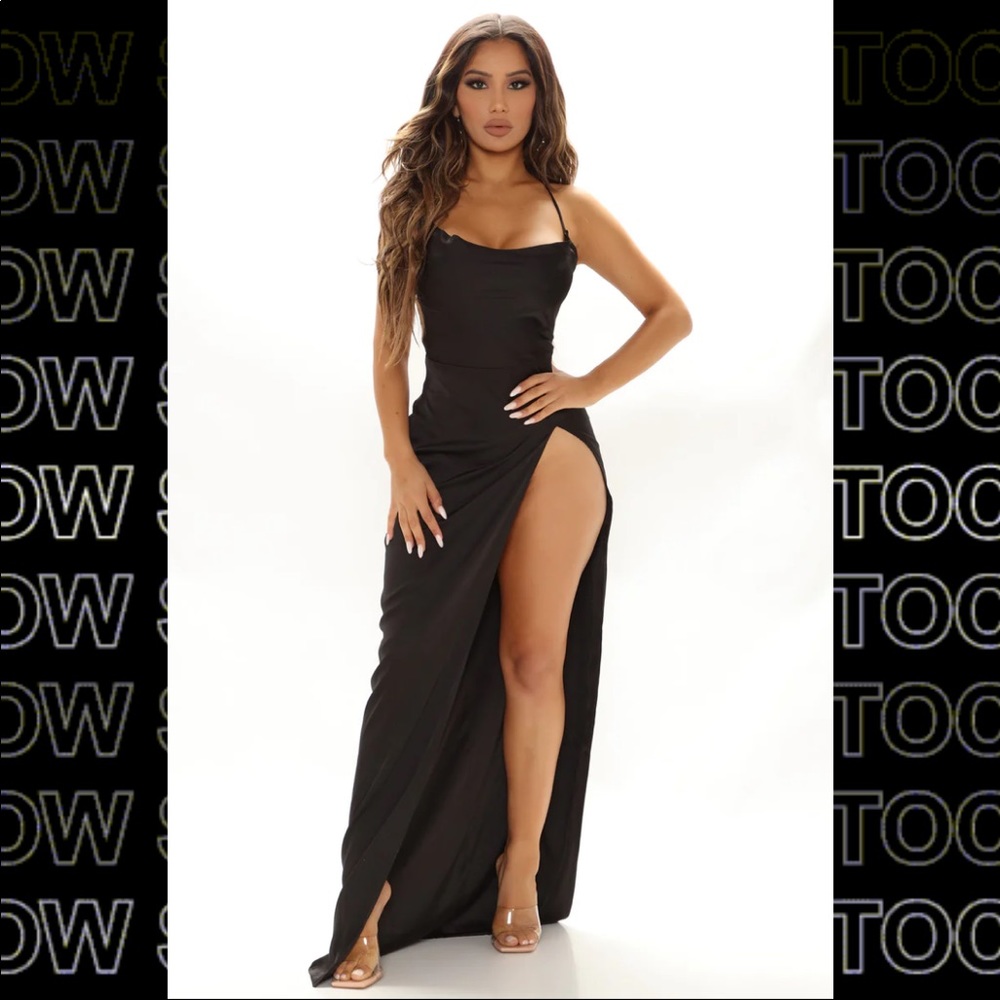 Annika satin maxi dress